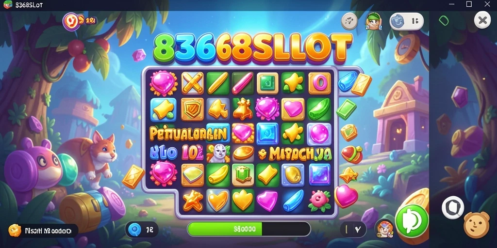 Tampilan gameplay seru dari 8368SLOT yang penuh dengan tantangan Match-3.
