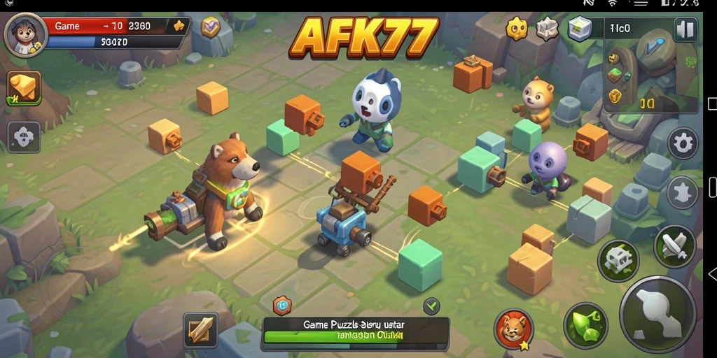 Tampilan permainan AFK77 dengan teka-teki menarik dan grafis cerah.