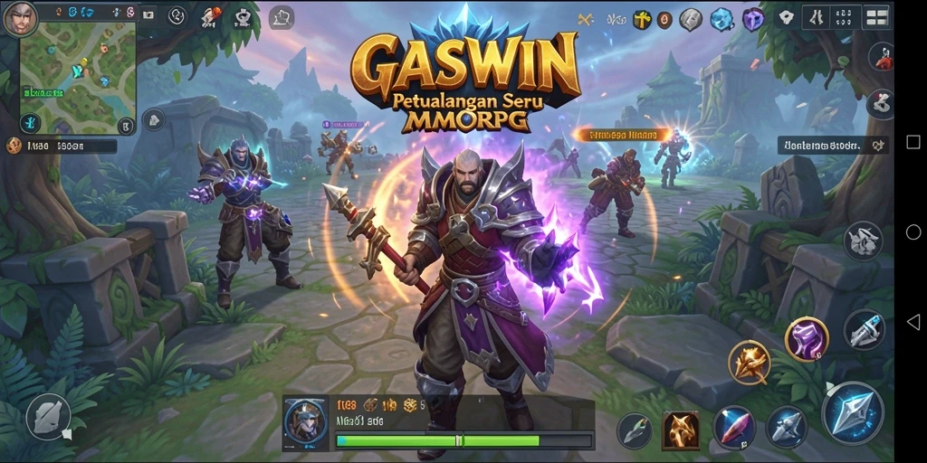 Gameplay GASWIN dengan karakter petualangan yang mendebarkan.