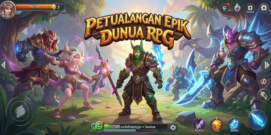 Tampilan aksi seru di dunia RPG HOT985.