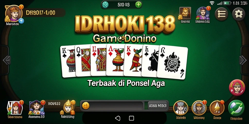 Screenshot gameplay IDRHOKI138 menampilkan suasana permainan Domino yang seru.