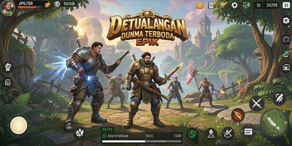 Tampilan gameplay seru dalam dunia terbuka yang luas.