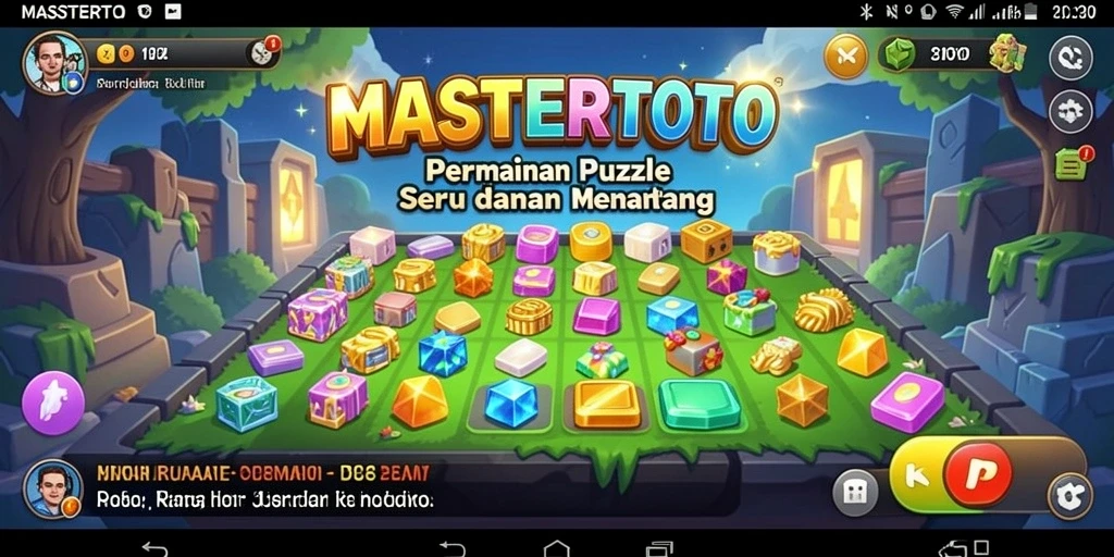 Tampilan gameplay MASTERTOTO yang penuh warna dan menarik.