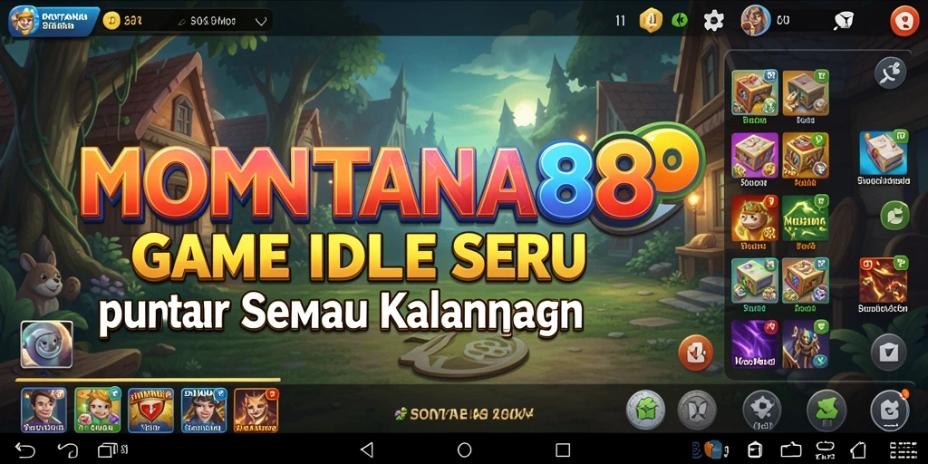 Screenshot gameplay <strong>MONTANA88</strong> yang menunjukkan karakter bekerja secara otomatis.