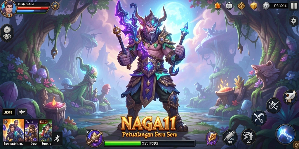 Tampilan gameplay NAGA11 yang menggambarkan petualangan seru dan aksi mendebarkan.