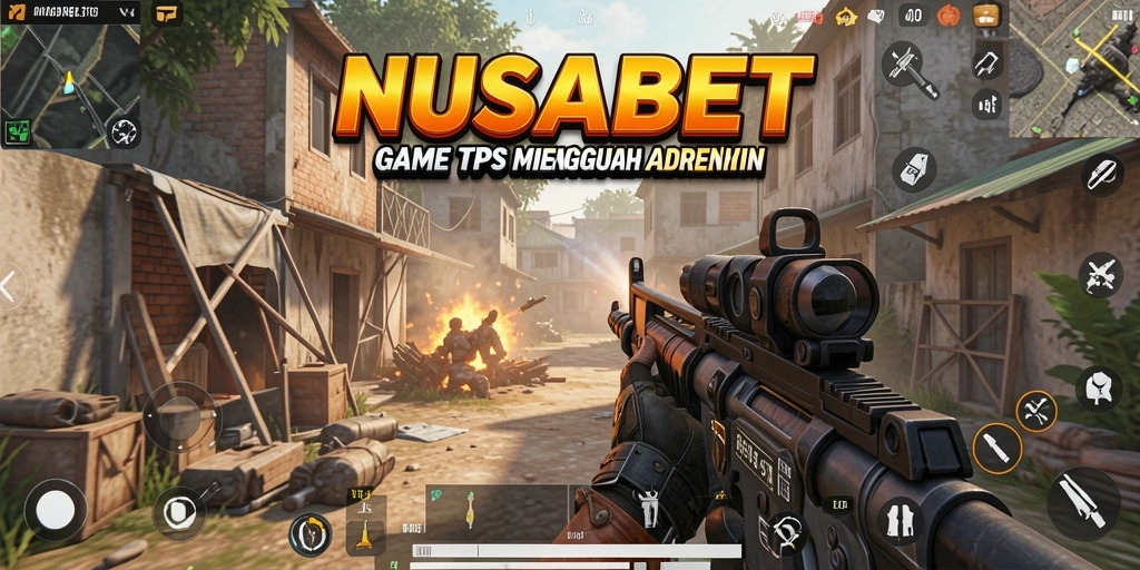Screenshot gameplay NUSABET yang menunjukkan aksi seru di medan perang.