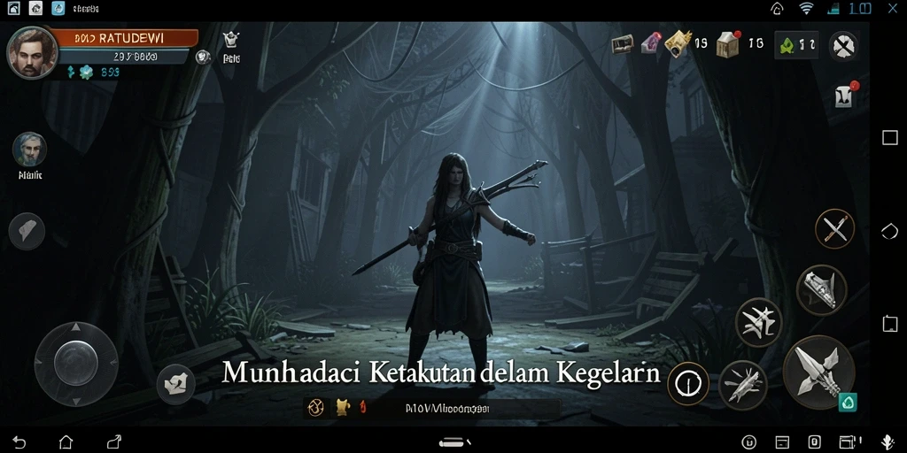 Tampilan gameplay menyeramkan yang siap menguji keberanian Anda.
