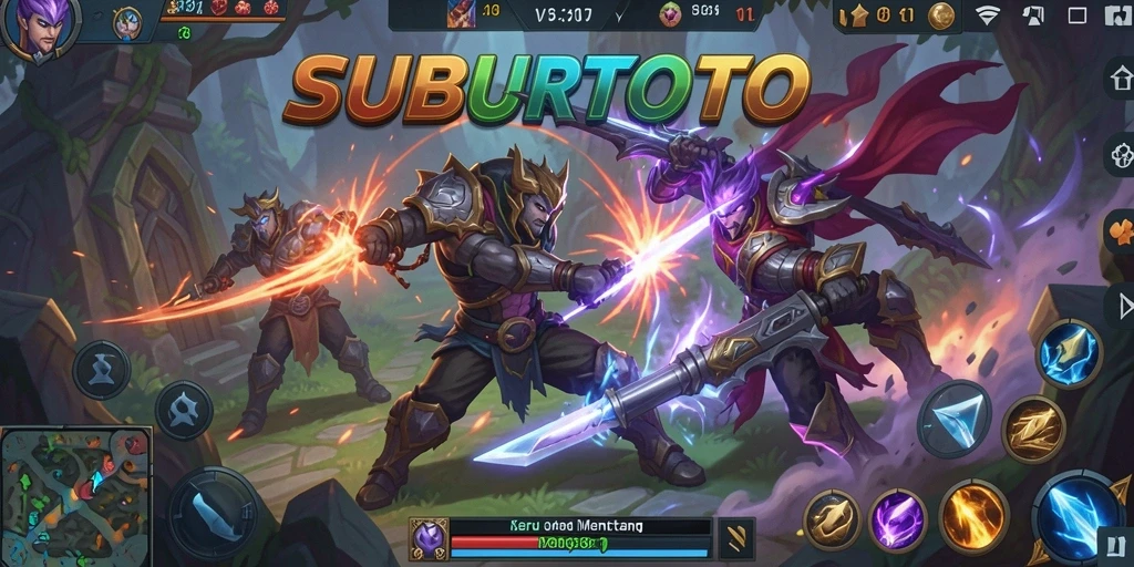 Gameplay seru SUBURTOTO dalam pertandingan MOBA.