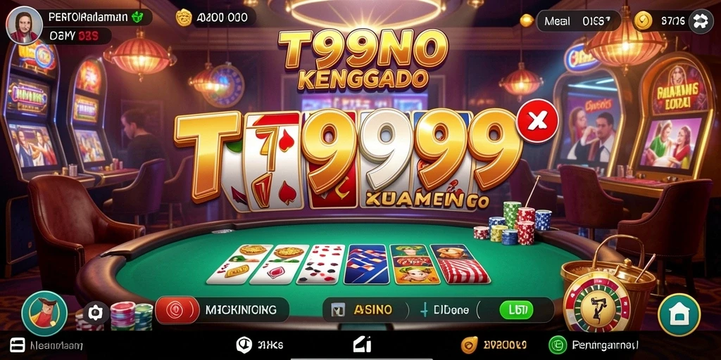 Tampilan menarik dari gameplay Kasino di T9999.
